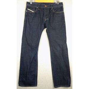 Diesel Larkee Regular Straight Dark Wash Mens Jeans Size 33x30 (Fits 34x31)